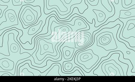 Abstract topographic contour line pattern solid background vector map. Stock Vector