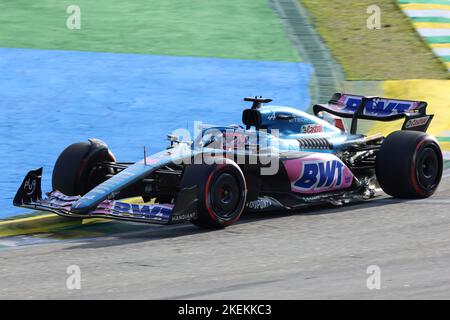 Sao Paulo, Brazil . 11th Nov, 2022. SAO PAULO, Brazil, 12. November 2022; #14, Fernando ALONSO, ESP, Alpine F1 Team, Alpine A522 Renault during the GP DO BRASIL DE FORMULA 1, Autodromo de Interlagos - F1 GP BRAZIL 2022 - Formel 1 Grand Prix Brasilien - Formula One, Formel 1, Formule 1 - fee liable image - Photo Credit: © Cristiano Andujar/ATP images Credit: SPP Sport Press Photo. /Alamy Live News Stock Photo