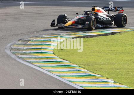 Sao Paulo, Brazil . 11th Nov, 2022. SAO PAULO, Brazil, 12. November 2022; #1, Max VERSTAPPEN, NDL, Oracle Red Bull Racing RB18 Honda during the GP DO BRASIL DE FORMULA 1, Autodromo de Interlagos - F1 GP BRAZIL 2022 - Formel 1 Grand Prix Brasilien - Formula One, Formel 1, Formule 1 - fee liable image - Photo Credit: © Cristiano Andujar/ATP images Credit: SPP Sport Press Photo. /Alamy Live News Stock Photo