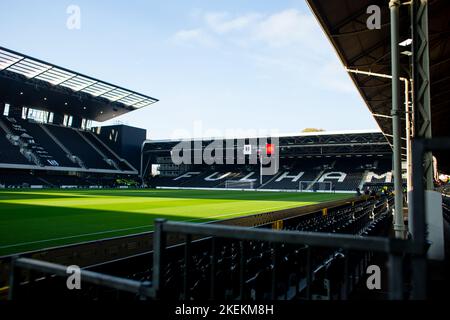 London, UK. Sunday 13th November 2022Craven Cottage pictured during the Premier League match between Fulham and Manchester United at Craven Cottage, London on Sunday 13th November 2022. (Credit: Federico Maranesi | MI News) Credit: MI News & Sport /Alamy Live News Stock Photo