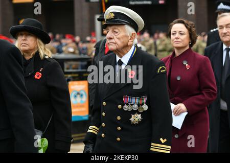 Newcastle, UK. 13th Nov 2022. 13/11/2022 Remembrance Sunday Parade, Newcastle, England Stock Photo