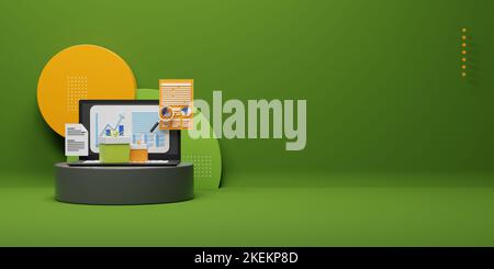 Online sale Banner Design for Black friday 3d rendered Stock Photo