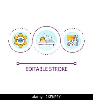 Mentorship loop concept icon Stock Vector
