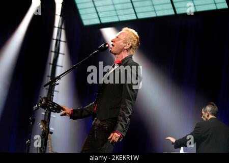 Sting in concert in Het Gelredome Arnhem Holland at the Symphonica in Rosso. 2010. vvbvanbree fotografie. Stock Photo