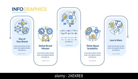 Choosing business tools factors rectangle infographic template Stock Vector