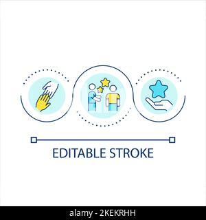 Provide assistance loop concept icon Stock Vector