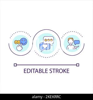 Target audience activity loop concept icon Stock Vector