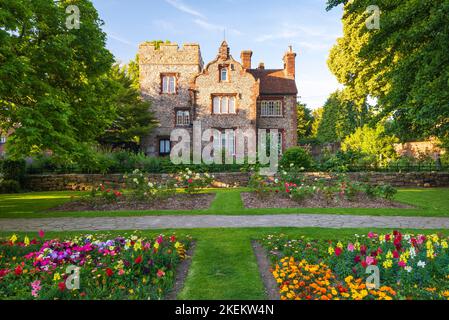 Tower House in Westgate Gardens; a beautiful public park in Canterbury, Kent. Stock Photo