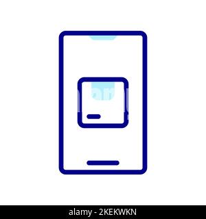Order Package Online icon, order goods online using a smartphone. Stock Vector