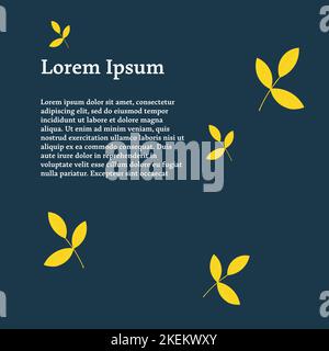 stylish picture with text and autumn leaves Stock Vector
