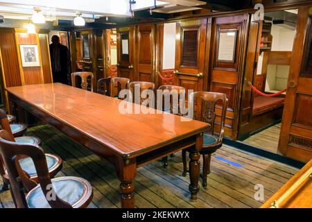 The Ward Room on board the RRS Discovery, Discovery Point, Dundee, Scotland, UK Stock Photo