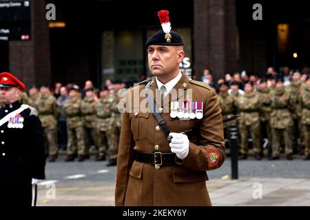 Newcastle, UK. 13th Nov 2022. 13/11/2022 Remembrance Sunday Parade, Newcastle, England Stock Photo