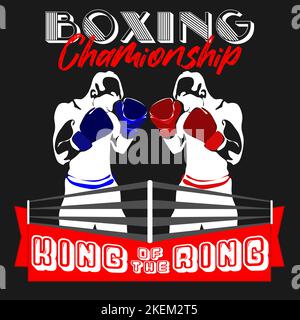 Fight cub, boxing center, boxing championship logo, banner, flyer Stock Vector