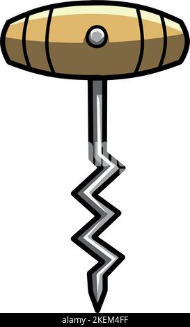 An illustration of a corkscrew Stock Vector