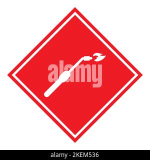 Welding danger technology icon, metal tool equipment symbol, safe weld vector illustration . Stock Vector