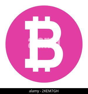 Bitcoin web coin, internet electronic crypto design symbol, digital pay vector illustration . Stock Vector