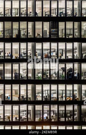 Office building in the late evening Stock Photo