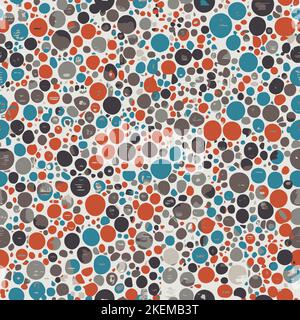 Abstract colored seamless pattern. Irregular circles on a light background. Stock Vector