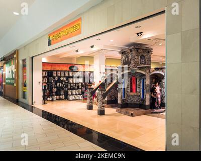 New Hartford, New York - Oct 24, 2022: Landscape Close-up View of Spirit Halloween Store. Stock Photo