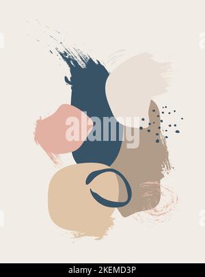 Abstract background illustrations. Abstract art posters. Boho style. Stock Vector