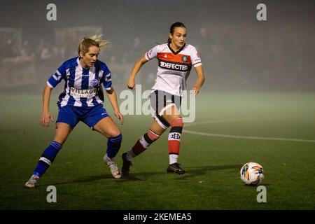 London, UK. 13th Nov, 2022. K Sports Cobdown Lily Price (21 Dulwich Hamlet) in action during the Vitality Women's FA Cup First Round game between Aylesford and Dulwich Hamlet at K Sports Cobdown in London, England. (Liam Asman/SPP) Credit: SPP Sport Press Photo. /Alamy Live News Stock Photo
