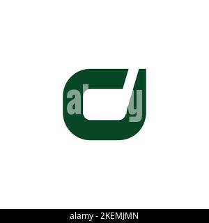 letter dc negative space simple logo vector Stock Vector