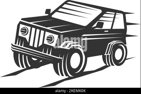 Off-road Jeep Logo Icon Illustration Brand Identity Stock Vector