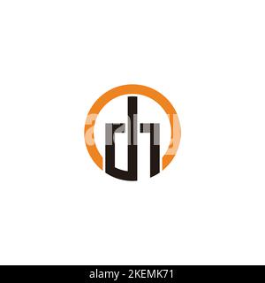 letter ch colorful geometric logo vector Stock Vector