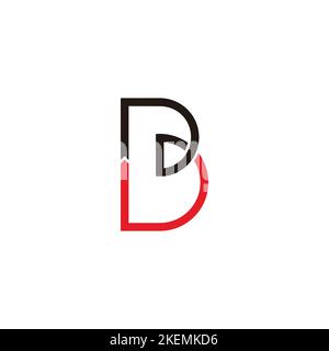letter bd arrow up geometric line logo vector Stock Vector