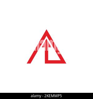 triangle arrow up simple geometric logo vector Stock Vector