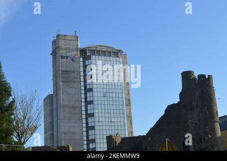 13th November 2022, Swansea, Wales, United Kingdom. The Swansea BT Tower. Stock Photo