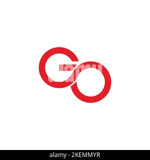 letter go curves linked design symbol vector Stock Vector