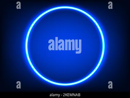 graphics design Circle glow with blue tone background vector illustration Stock Vector