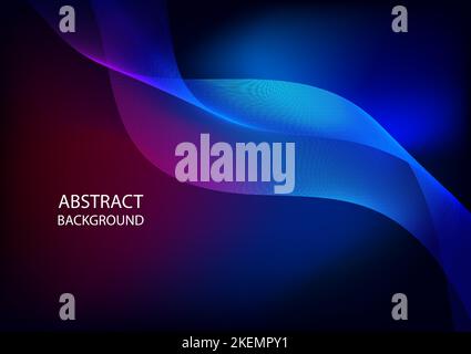 abstract background line curve with blue and red background for wallpaper backdrop vector illustration Stock Vector