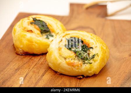 salmon in puff pastry Stock Photo