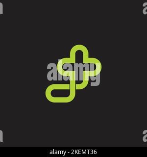 letter d infinity medical line logo vector Stock Vector