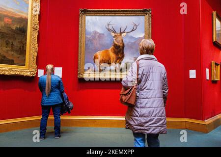 The Monarch of the Glen, 1851, Painting by Sir Edwin Landseer at The Scottish National Gallery, Edinburgh, Scotland, United Kingdom. Stock Photo