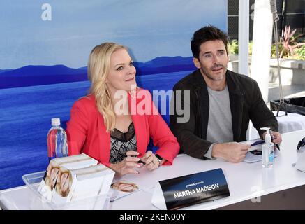 Martha Madison and Brandon Beemer arriving at the 'Days of Our Lives' Day of Days 2022 Fan Event held at the J.W. Marriott at LA LIVE in Los Angeles, CA on November 12, 2022. © Janet Gough / AFF-USA.COM Stock Photo