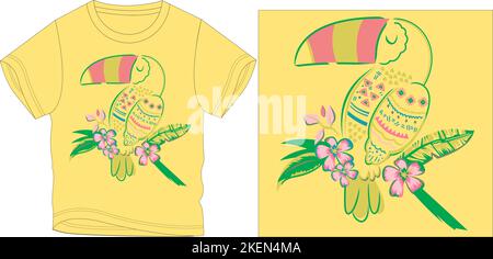 koko bird t shirt graphic design vector illustration digital file Stock Vector