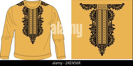 neck pattren bail t shirt graphic design vector illustration digital file Screen printing,kids clothing,kids fashion,vector art,graphic tees,graphic t Stock Vector