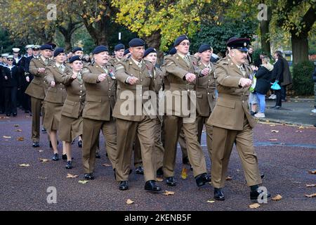 Remembrance Sunday 2022 The Cenotaph, Hamilton Square, Birkenhead Sunday 13th November 2022 Pic by Chris Stading Stock Photo