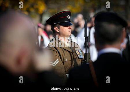 Remembrance Sunday 2022 The Cenotaph, Hamilton Square, Birkenhead Sunday 13th November 2022 Pic by Chris Stading Stock Photo