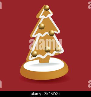 New 2023 Year is coming. Winter Season Holidays, Corporate Party Event Celebration Landing Page Template. Set of christmas 3d realistic icons. Vector illustration Stock Vector