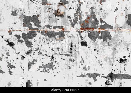 Peeling paint on the wall of a building. Abstract grunge damaged surface Stock Photo