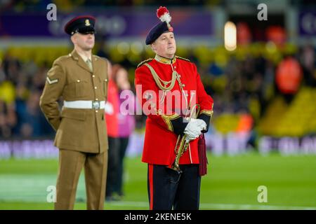 Leeds, UK. 03rd Nov, 2022. Remembrance Day is commemorated ahead of the Rugby League World 2021 match between Australia and New Zealand at Elland Road, Leeds, England on 11 November 2022. Photo by David Horn. Credit: PRiME Media Images/Alamy Live News Stock Photo