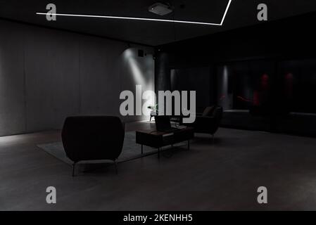 Modern interior design for home, office, interior details, upholstered furniture Stock Photo