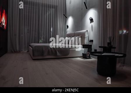 Modern interior design for home, office, interior details, upholstered furniture Stock Photo