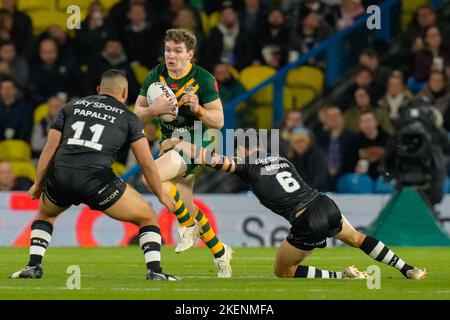 Leeds, UK. 03rd Nov, 2022. Match action during the Rugby League World 2021 match between Australia and New Zealand at Elland Road, Leeds, England on 11 November 2022. Photo by David Horn. Credit: PRiME Media Images/Alamy Live News Stock Photo