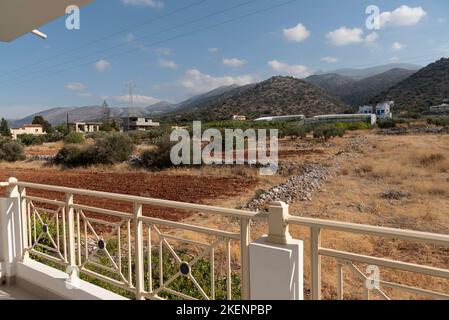 Malia, Crete, Greece. 2022. Rural farming landscape with a background ...