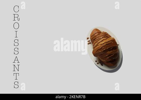 Croissants on a white background Stock Vector